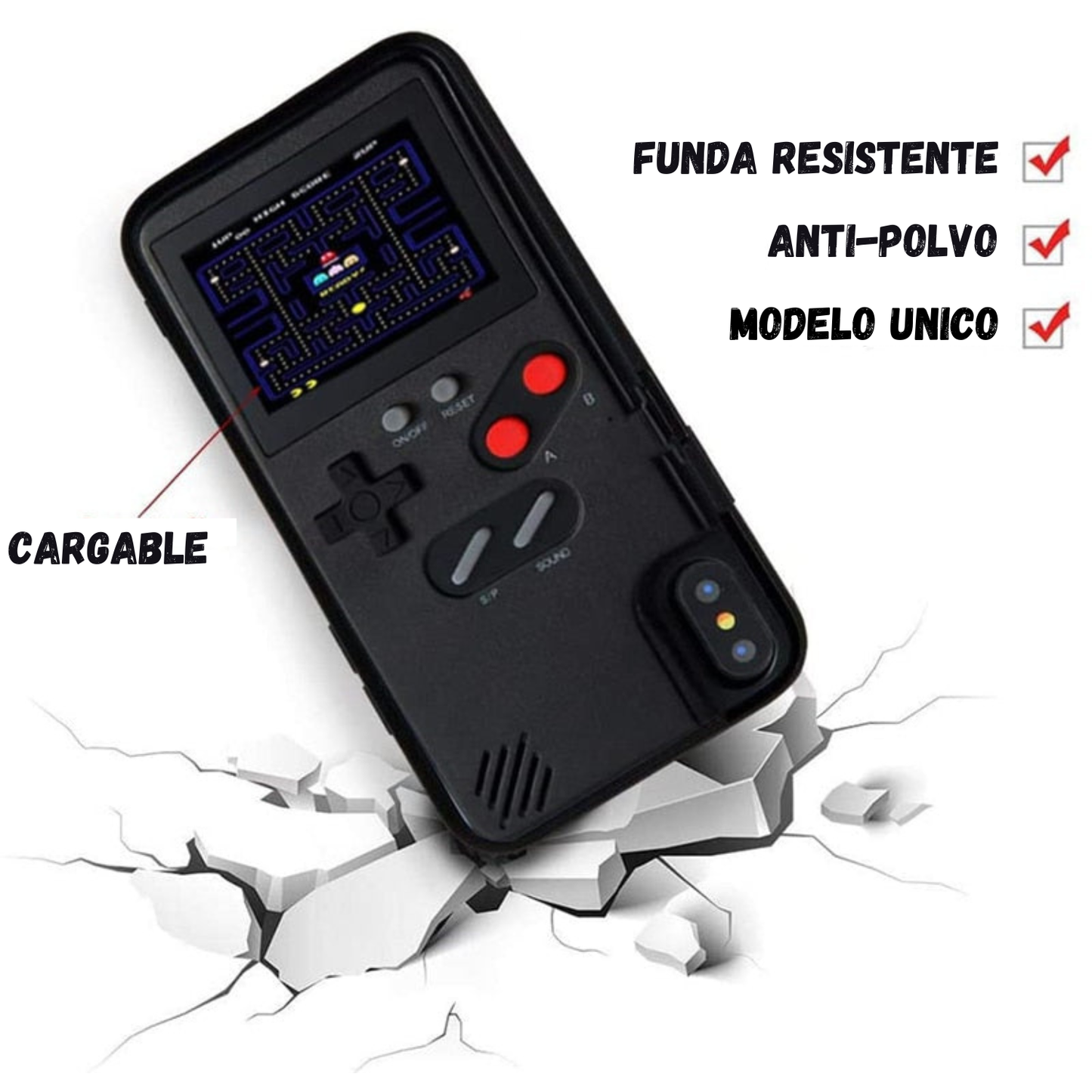Funda Game Boy Retro para iPhone – 36 Juegos Incluidos
